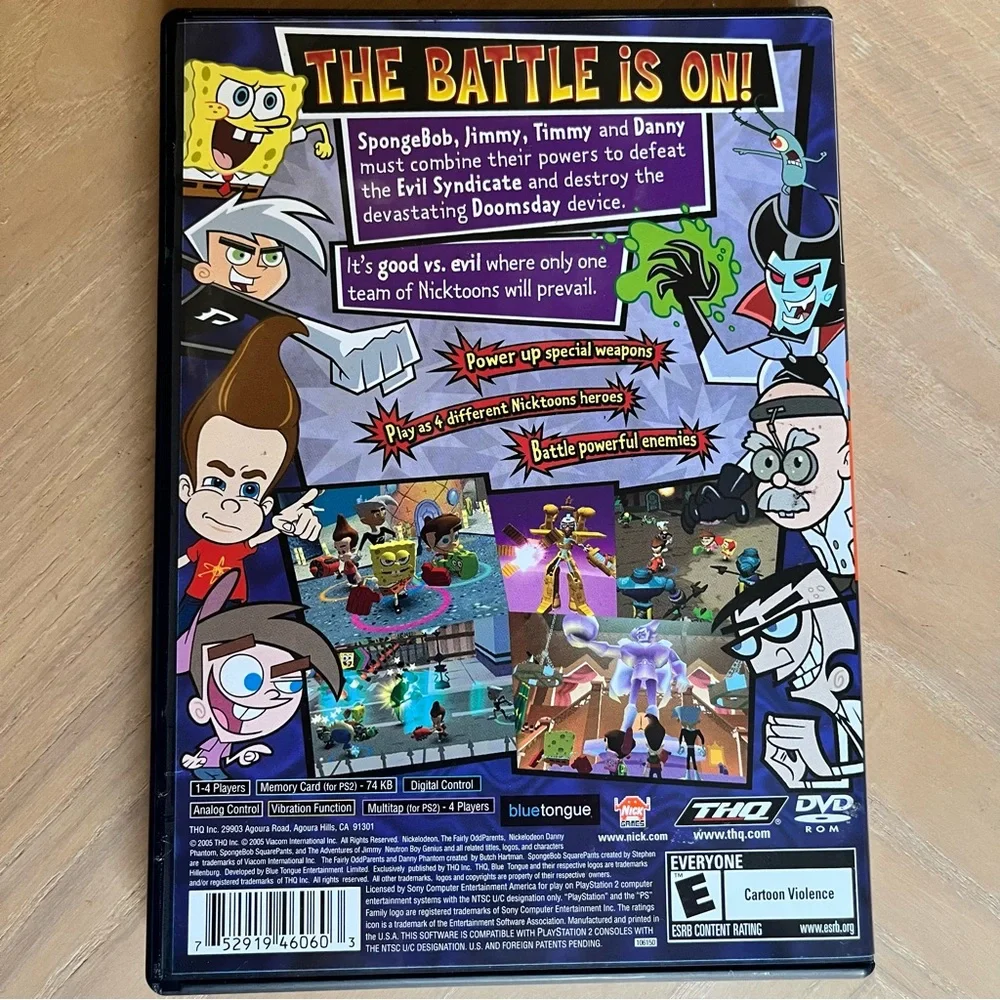 NICKELODEON Nicktoons Unite! PlayStation 2 PS2 Video Game